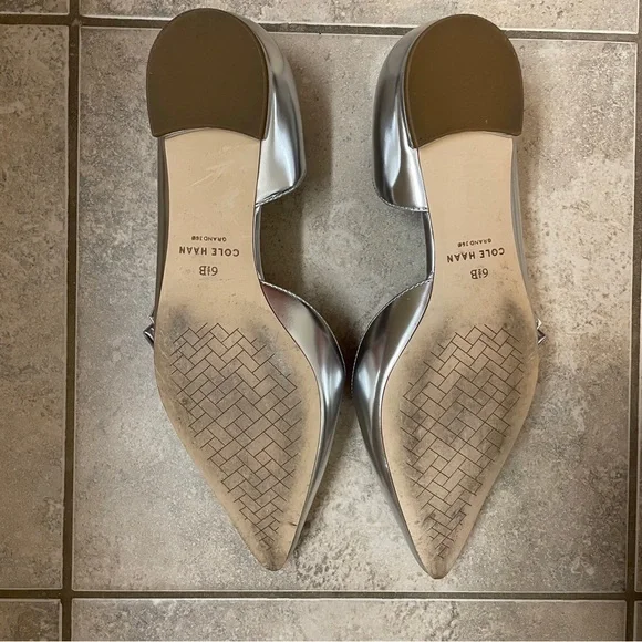Cole Haan Noella Bow Satin Flats Size 6 1/2 B​ - Picture 6 of 7